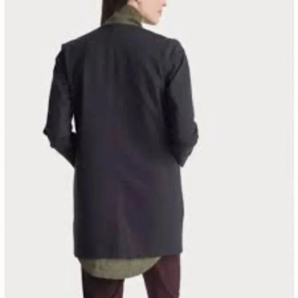 Kit and Ace Jackets & Blazers - Kit and Ace Collarless Stretch Button Front Traveler Jacket Navy  S